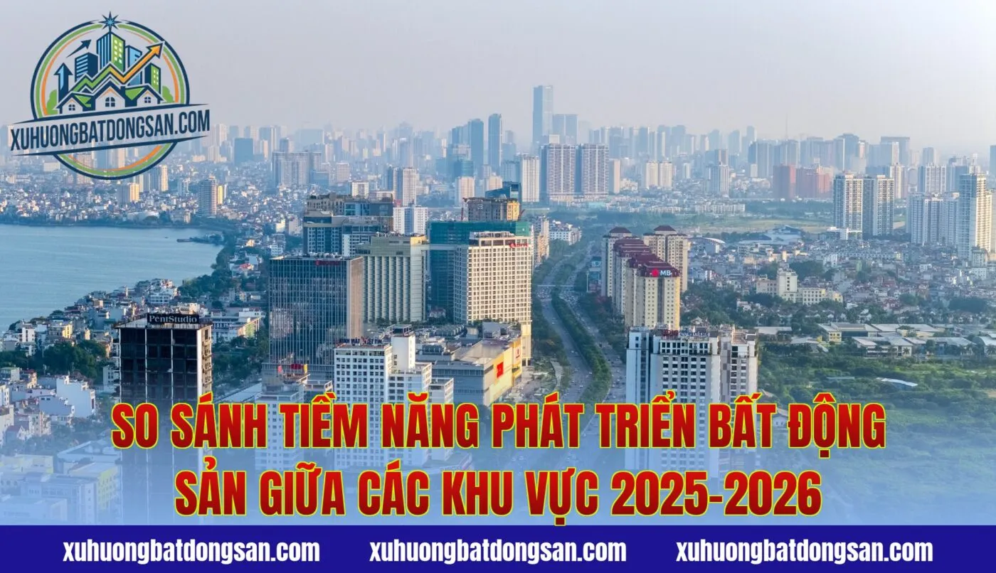 So sánh tiềm năng phát triển bất động sản giữa các khu vực 2025–2026
